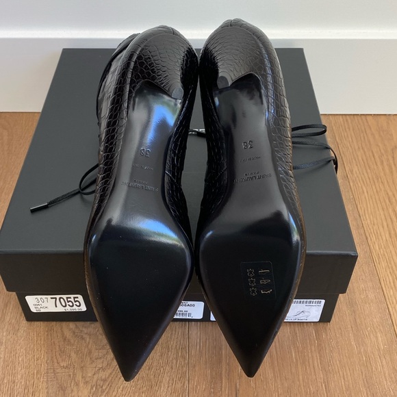 NIB Saint Laurent Kiki 55 Lace Up booties - Picture 6 of 10